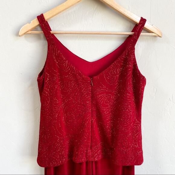 Alex Evenings Red Sparkly Formal Dress - Picture 4 of 5